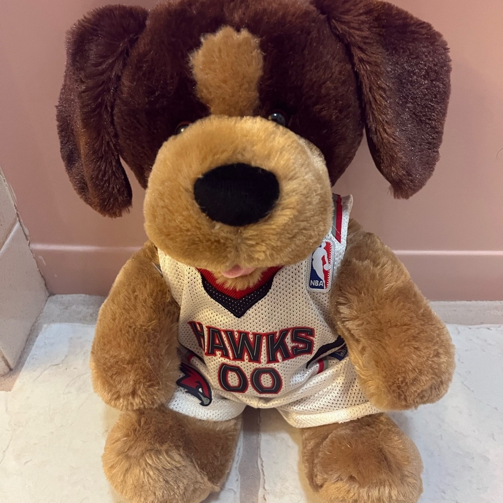 Official Build-A-Bear Stuffed Animal (with Vintage Atlanta Hawks Jersey Outfit)